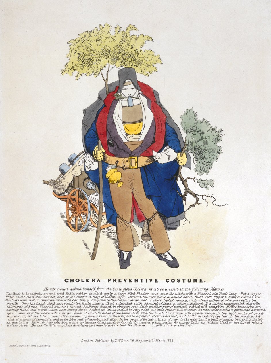 Cholera Preventative Costume, March 1832 by English School