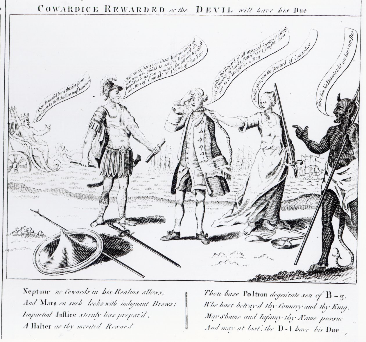 Cowardice Rewarded or the Devil will have his Due by English School
