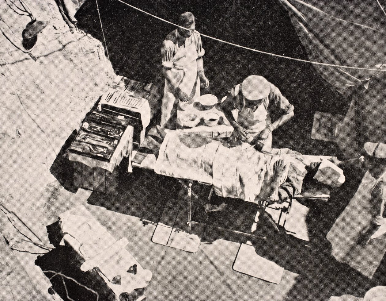 Field surgery on Gallipoli Peninsula, Turkey, 1915 (from 