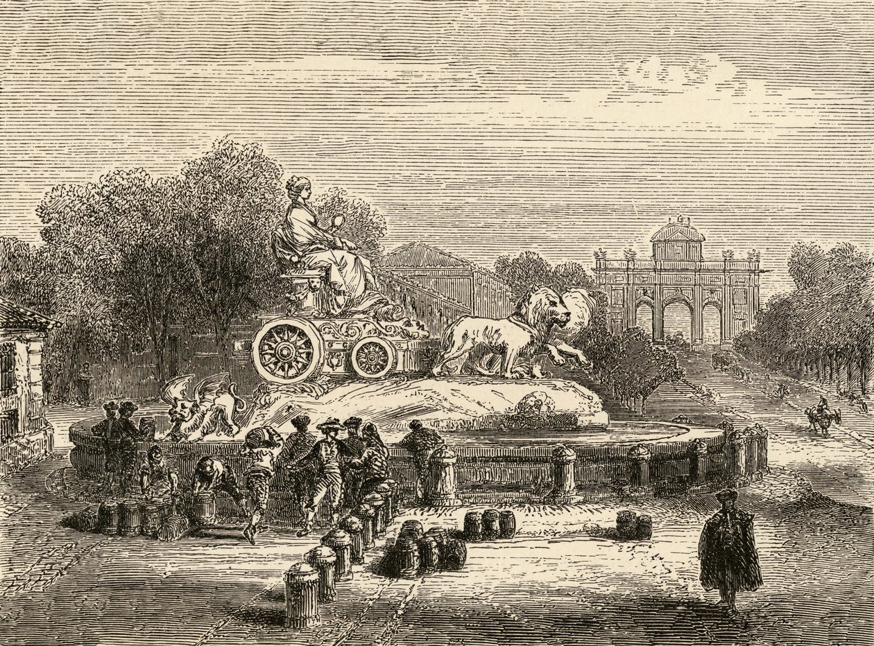 Fountain of Cibeles, Madrid, Illustration from 