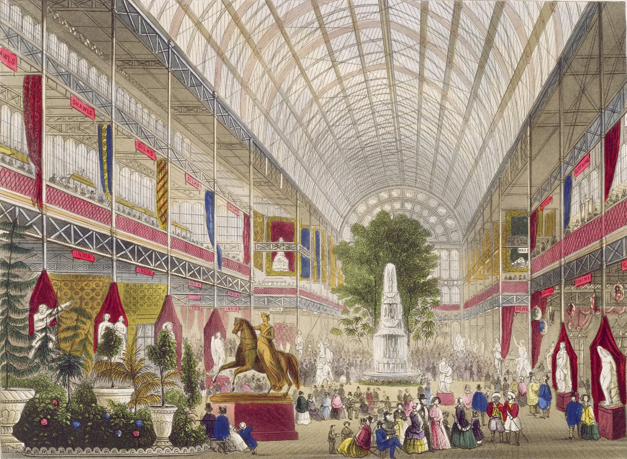 Great Exhibition, 1851: South Transept, from Interior of the Great Exhibition by English School