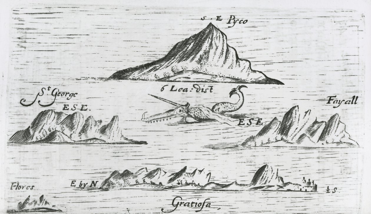 Islands of the Azores, c.1597 by English School