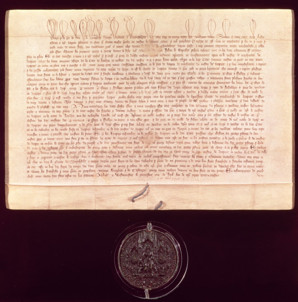 Letters of Patent granted to the Worshipful Company of Drapers, 1438-9 by English School