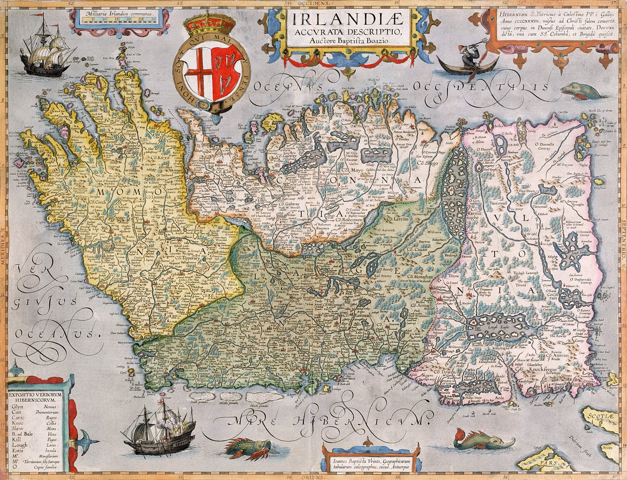 Map of Ireland by English School