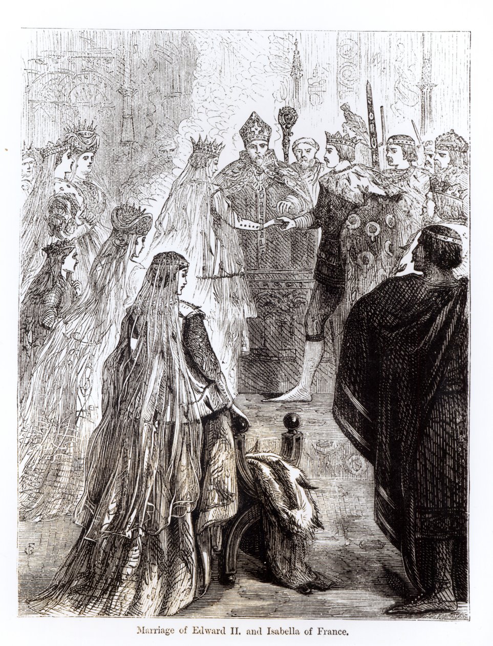 Marriage of Edward II (1284-1327) and Isabella of France (1292-1358) by English School