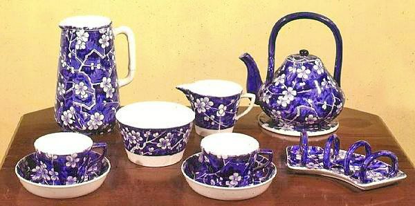 Minton tea service matching tray top, 1890 by English School