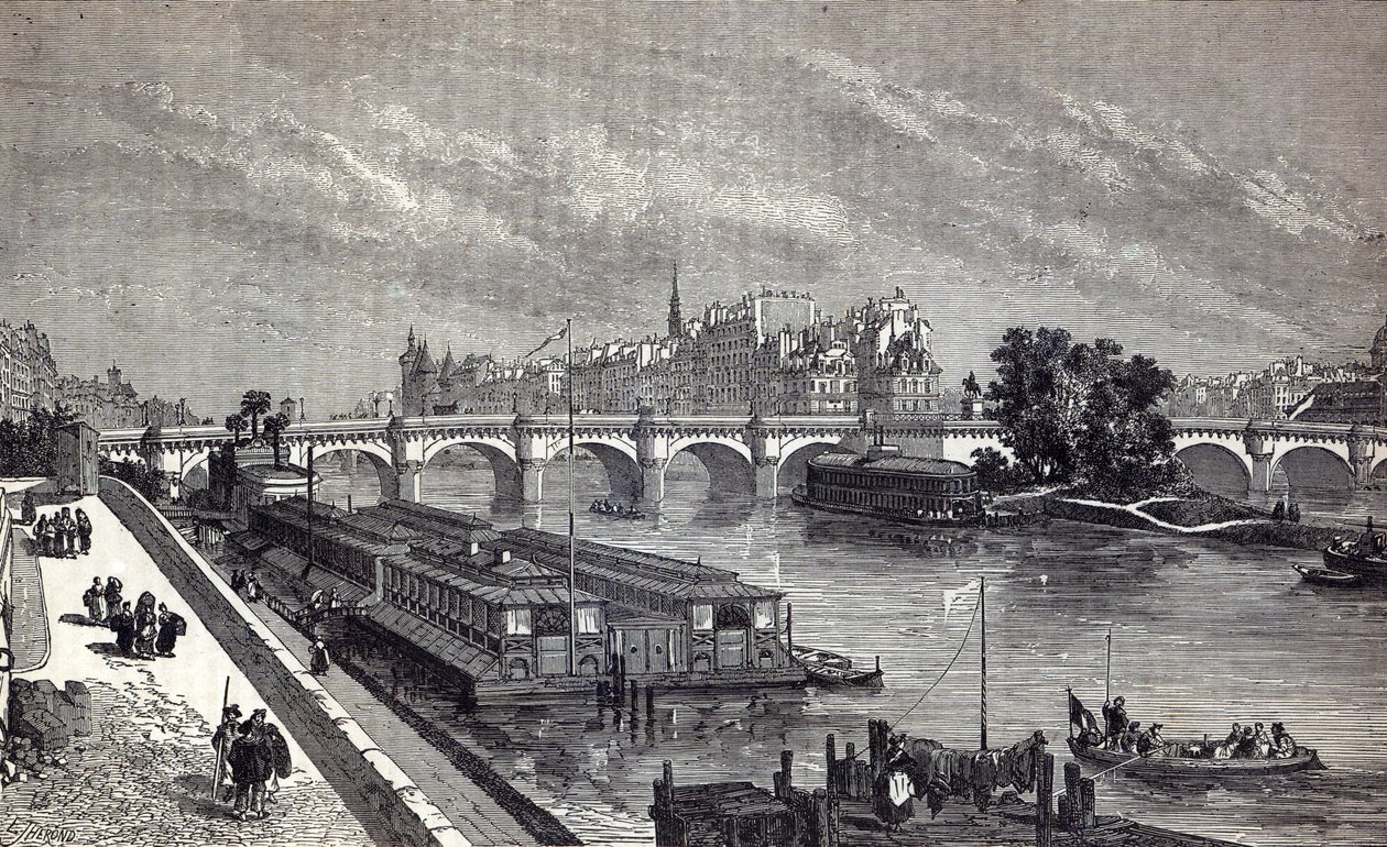 Modern Paris: The Pont Neuf, 1845 by English School