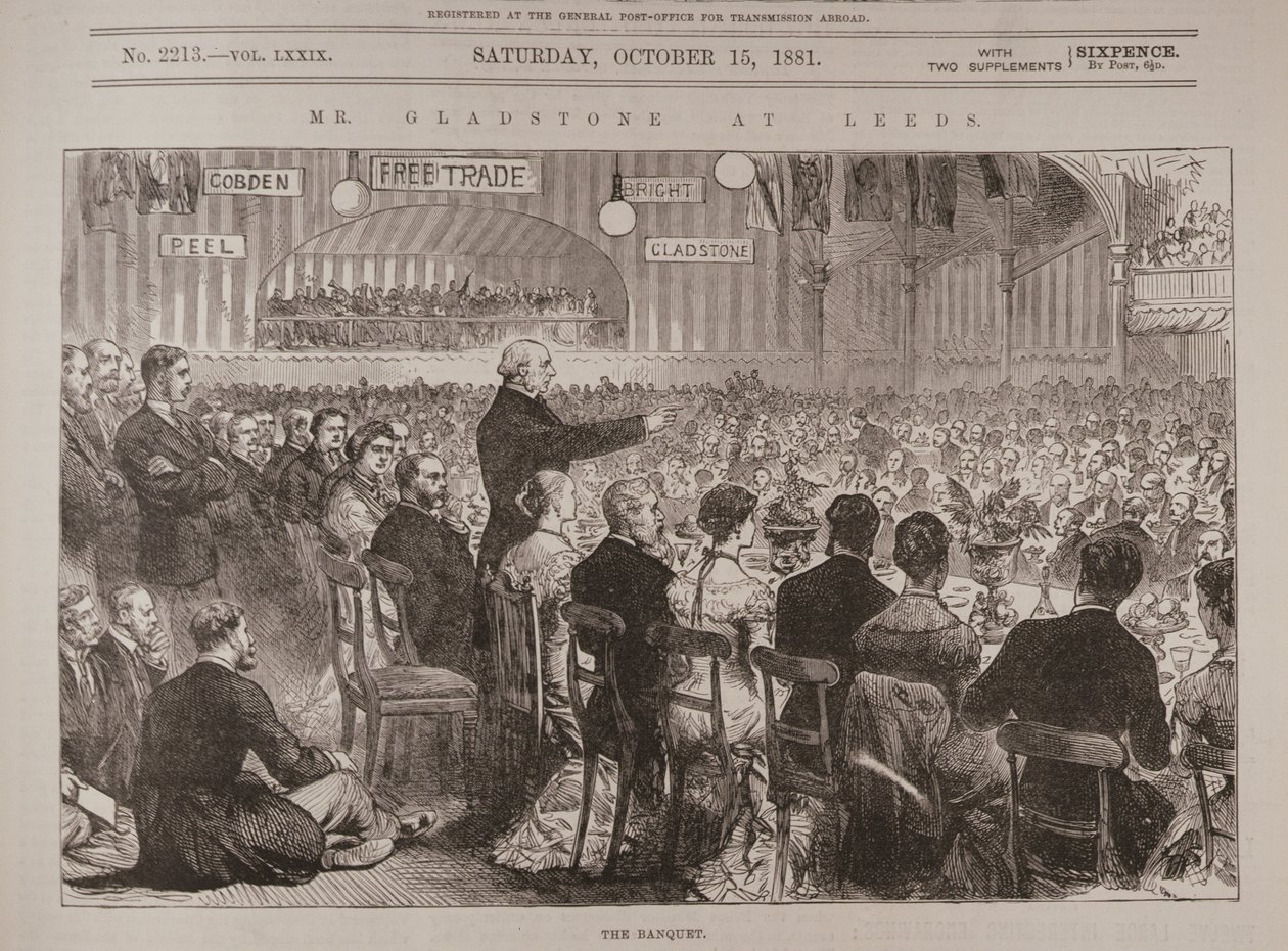 Mr. Gladstone at Leeds: The Banquet, from 