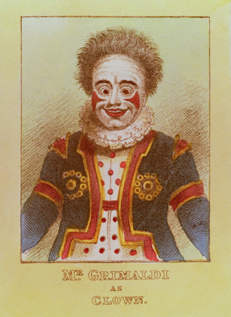 Mr. Grimaldi as Clown by English School