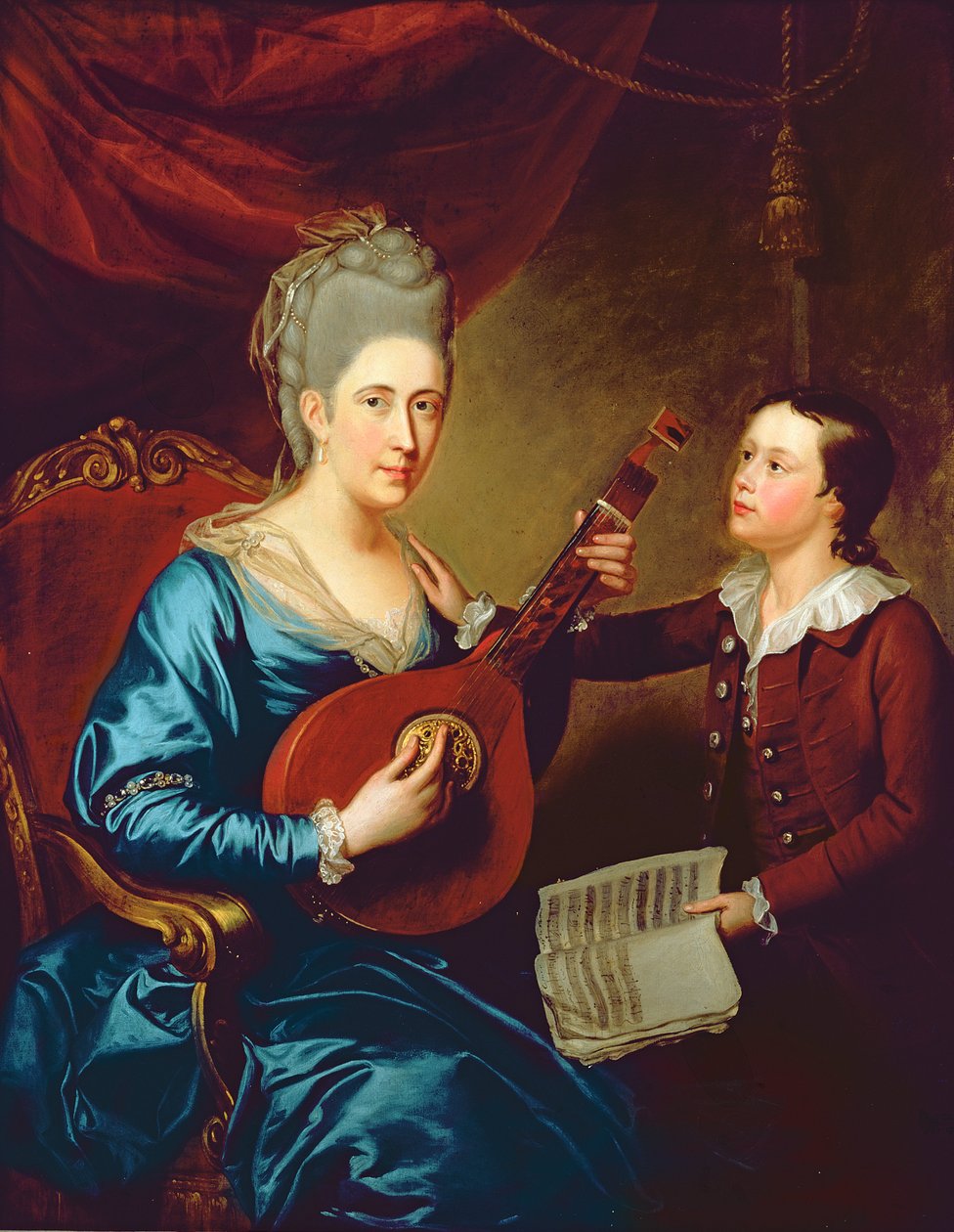 Mrs. Joseph Bird with her Son, c.1760 by English School