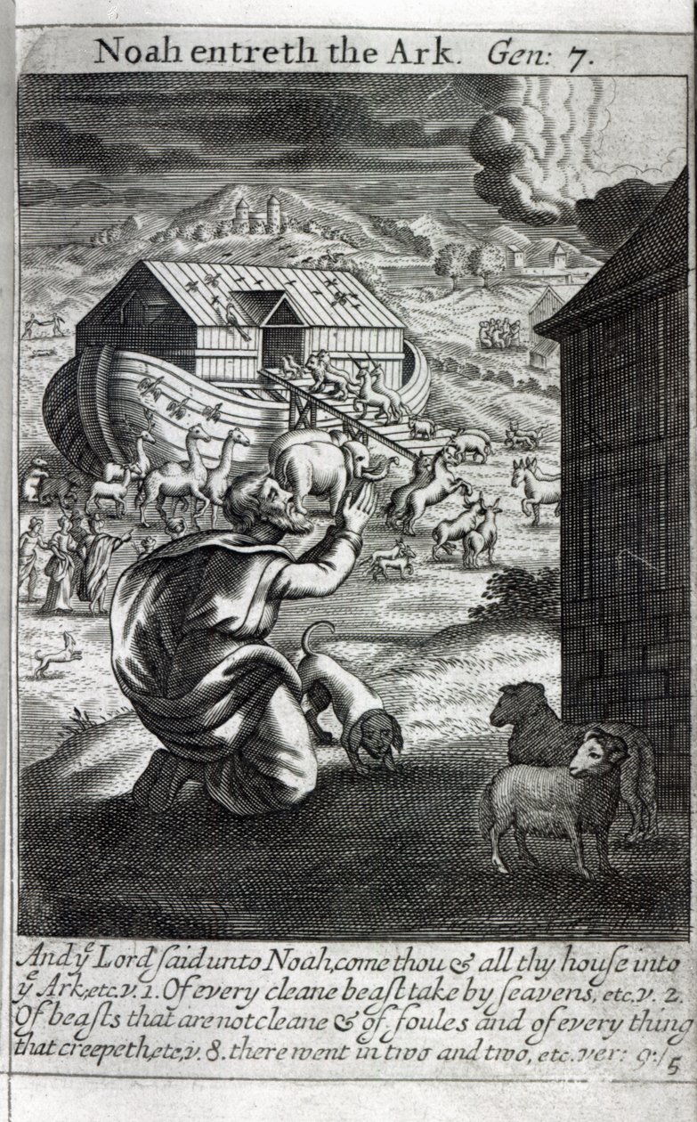 Noah enters the Ark by English School