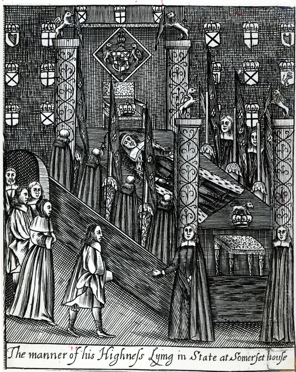 Oliver Cromwell (1599-1658) Lying in State by English School