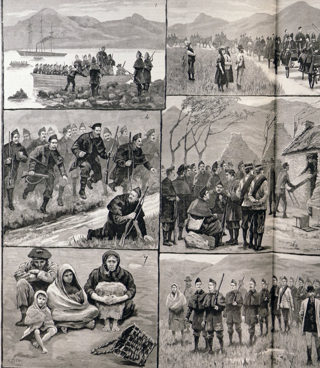 On Eviction Duty in Ireland: Sketches in Galway with the Military and Police Forces, from 