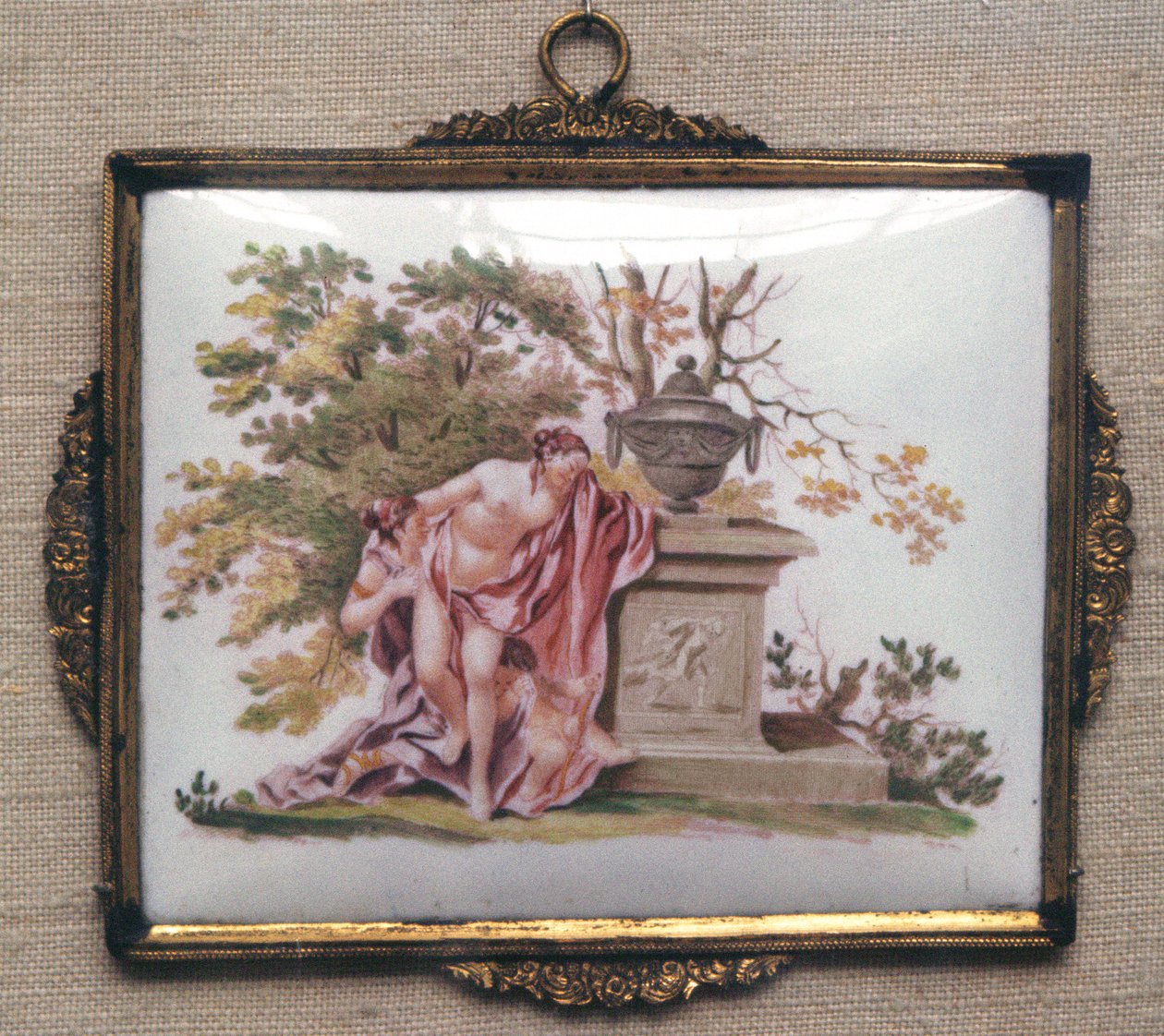 Plaque depicting Venus and Adonis, Birmingham, c.1755-60 by English School