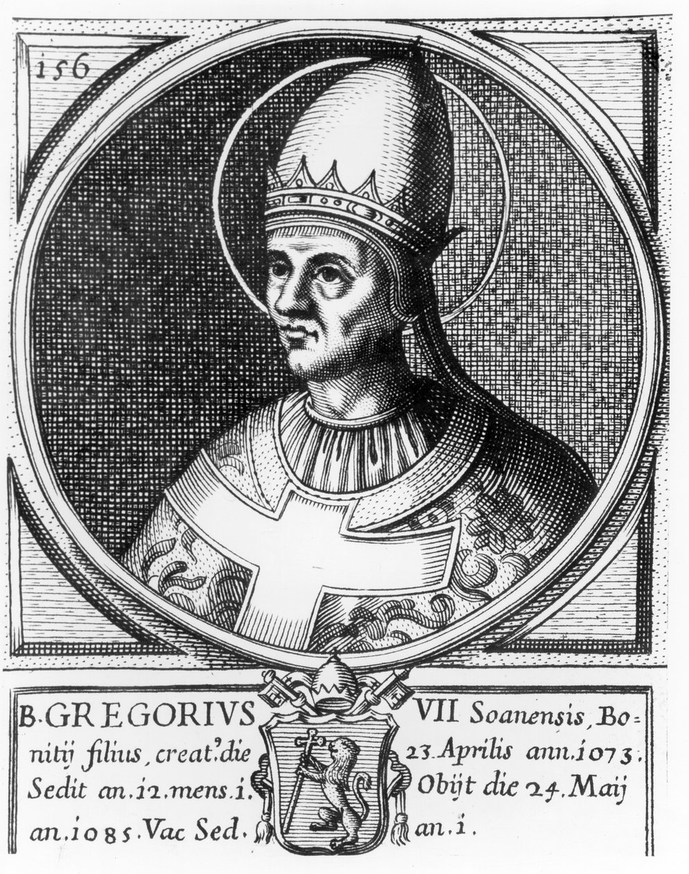Portrait of Pope Gregory VII (b.1020) by English School