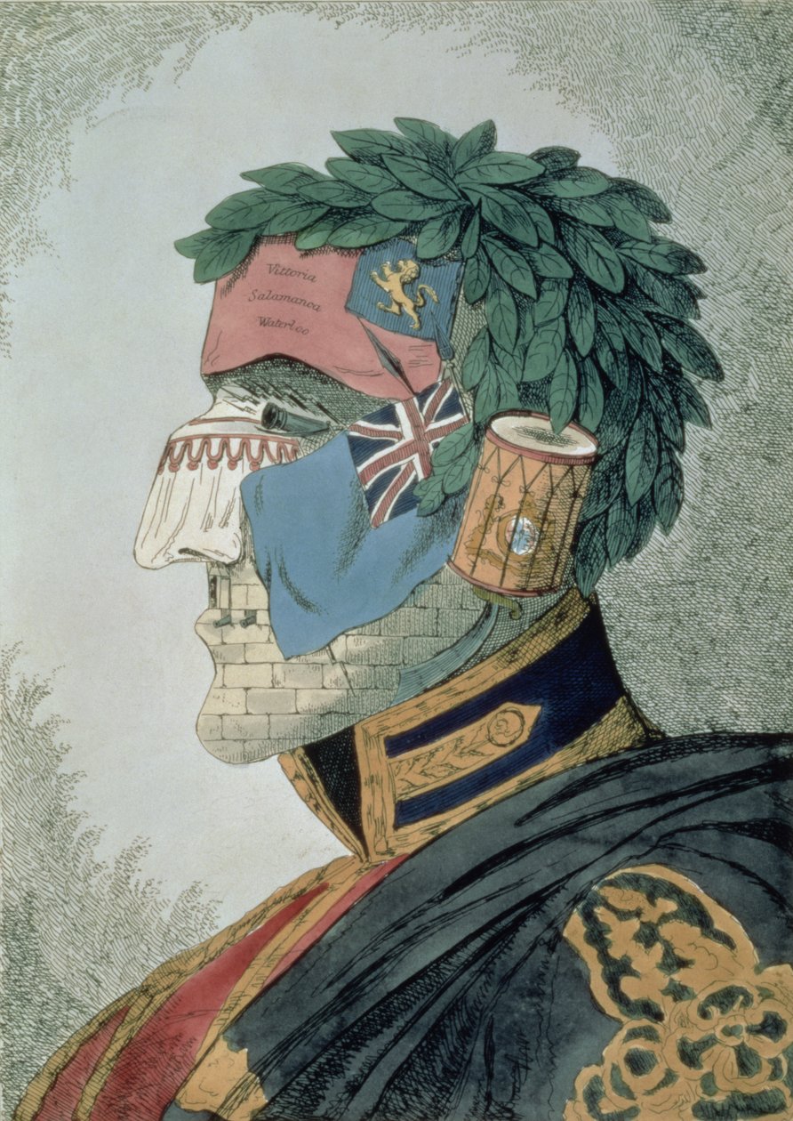 Portrait of a Noble Duke, cartoon of Arthur Wellesley, Duke of Wellington, published 1829 by English School