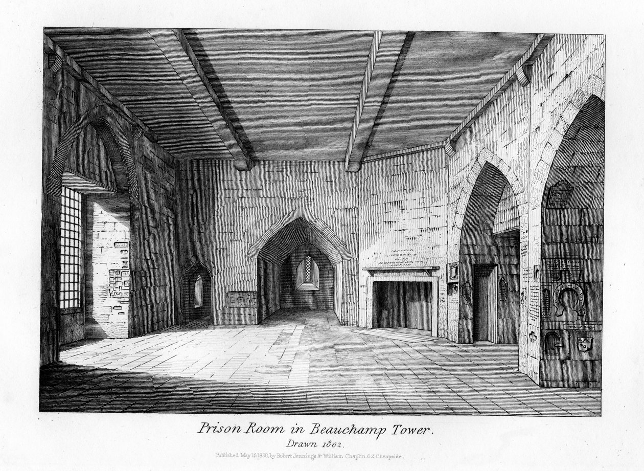 Prison Room in Beauchamp Tower, 1830 by English School