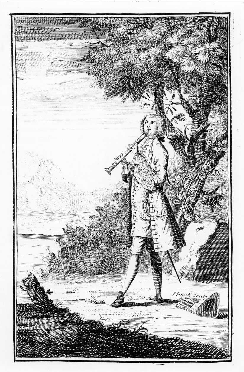Recorder Player, from Modern Music Masters, engraved by J. Smith by English School