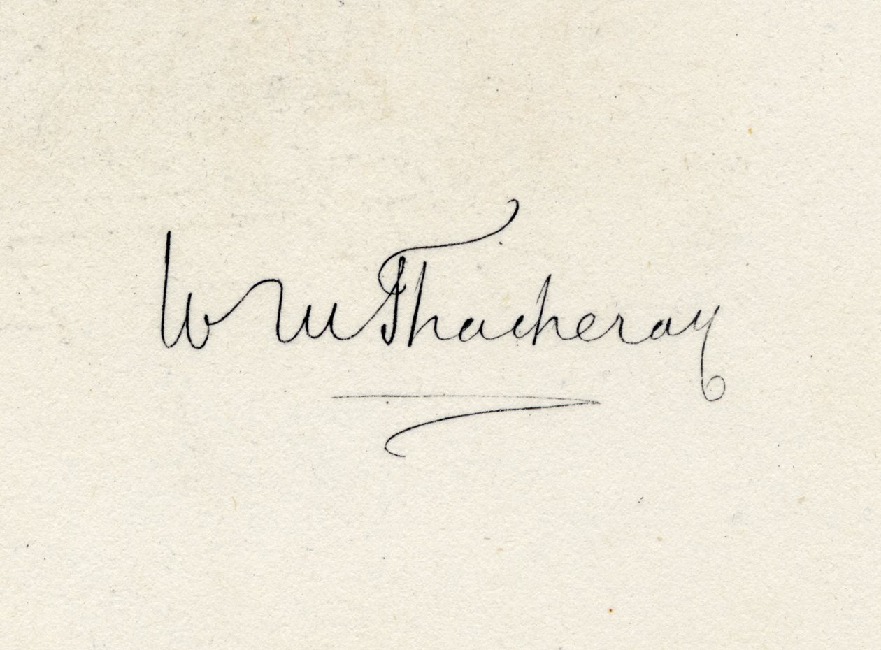 Signature of William Makepeace Thackeray by English School
