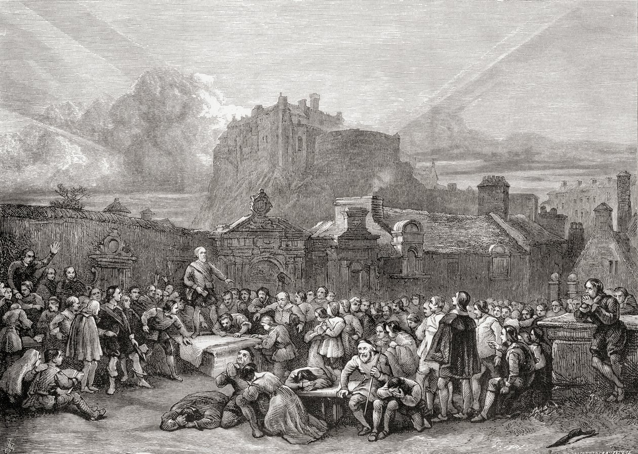 Signing the Covenant in Greyfriars Churchyard, Edinburgh in 1638, from 