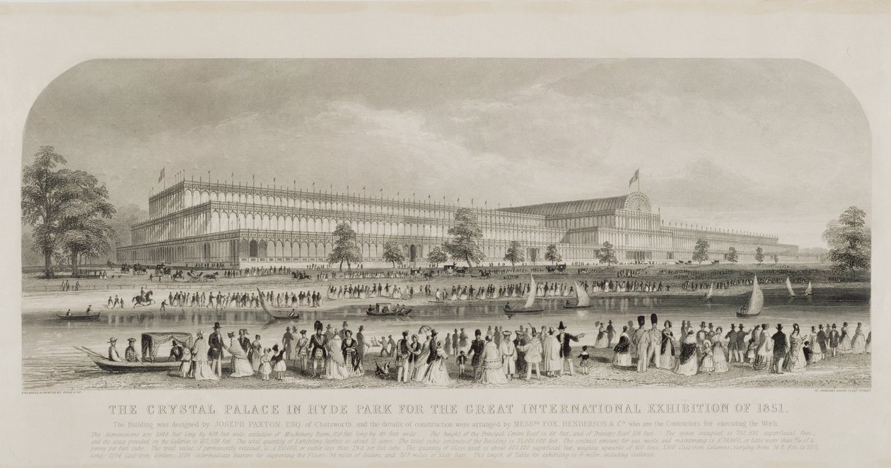 The Crystal Palace in Hyde Park for the Great International Exhibition of 1851 by English School