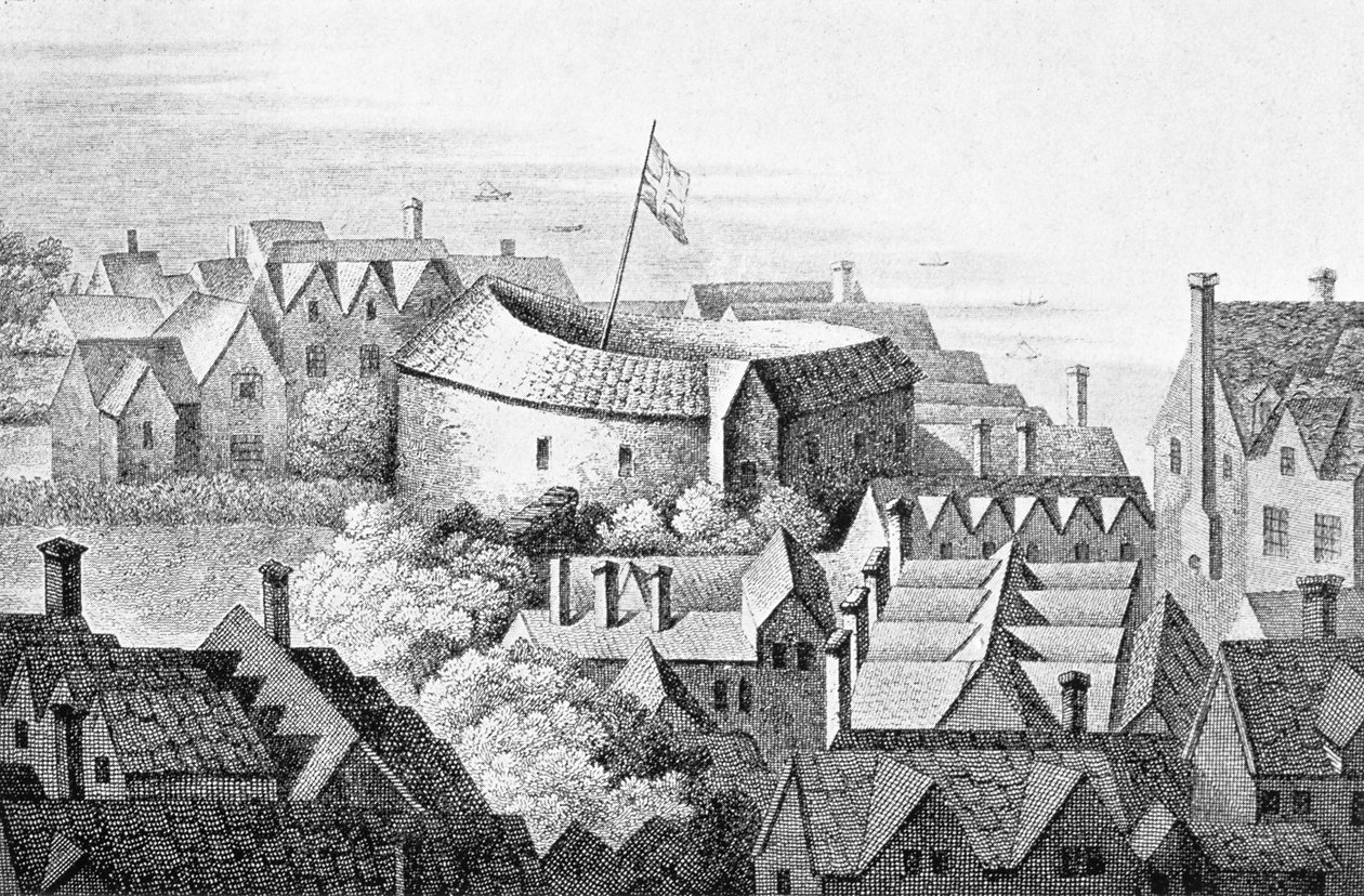 The First Globe Theatre or Rose Theatre by English School