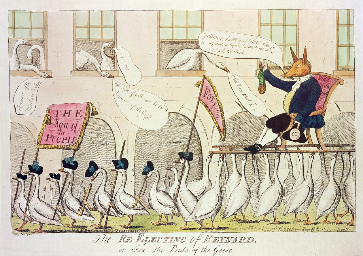 The Re-Electing of Reynard, or Fox the Pride of the Geese, 1783 by English School