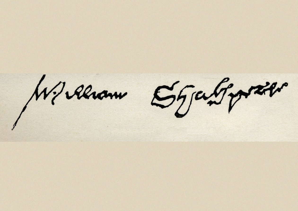 The signature of William Shakespeare by English School