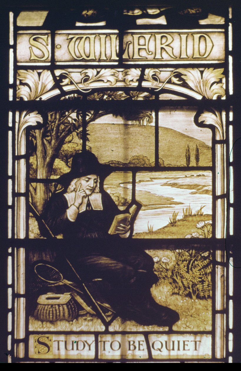 Window depicting Izaak Walton by English School