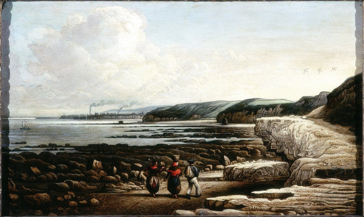 Coast Scene, Cullercoats by English School English School