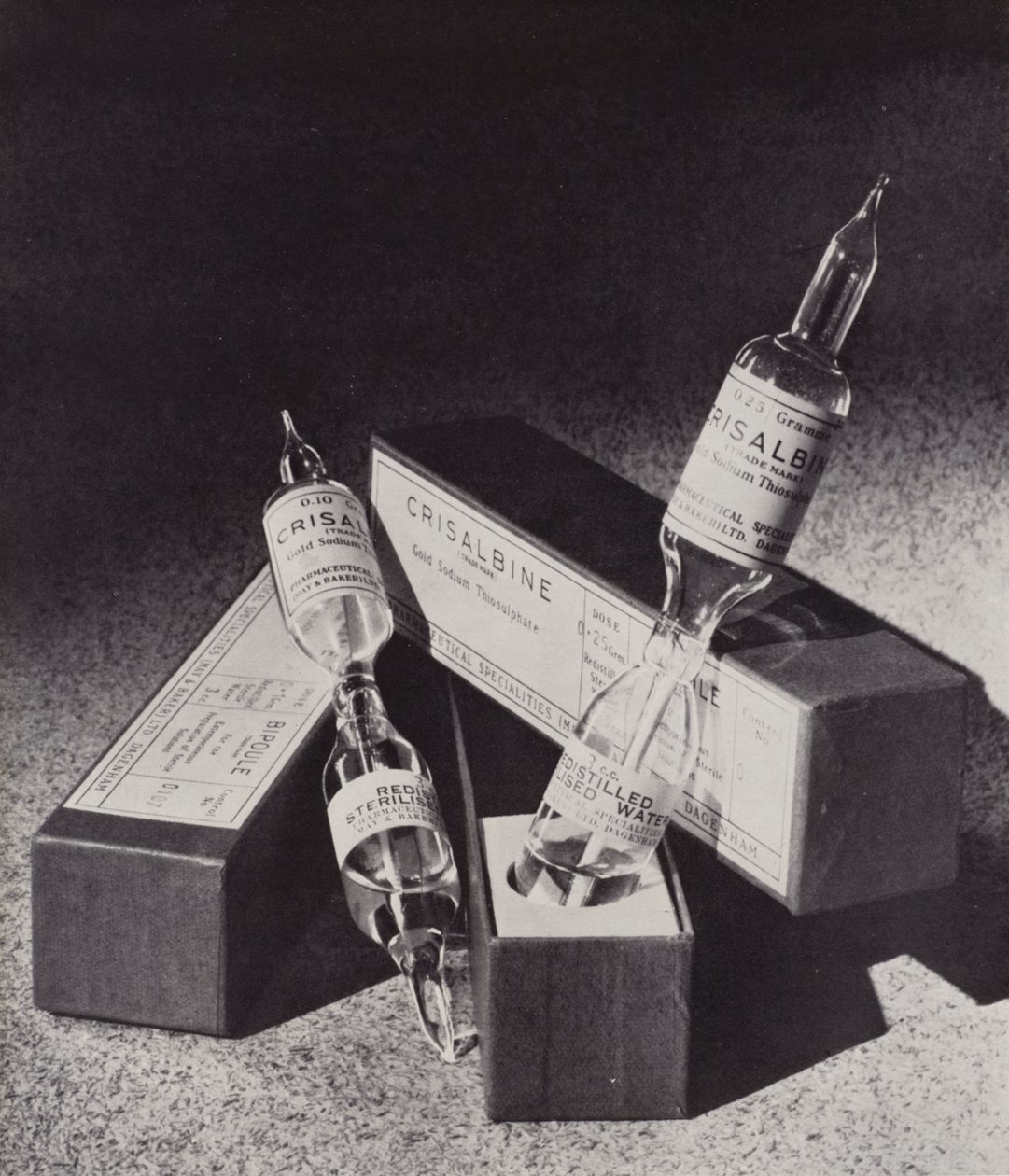 Ampoules of Crisalbine Gold Sodium Thiosulphate by English Photographer