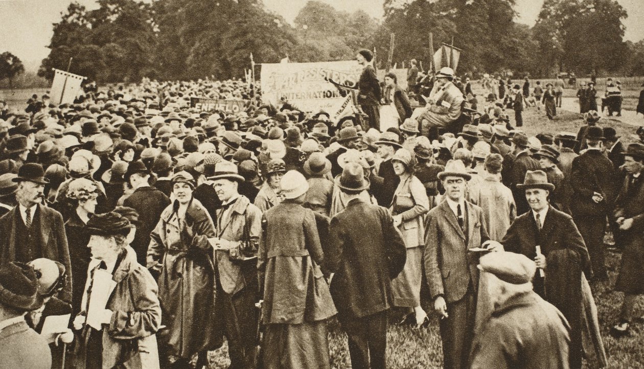 Anti-war meeting at Hyde Park by English Photographer