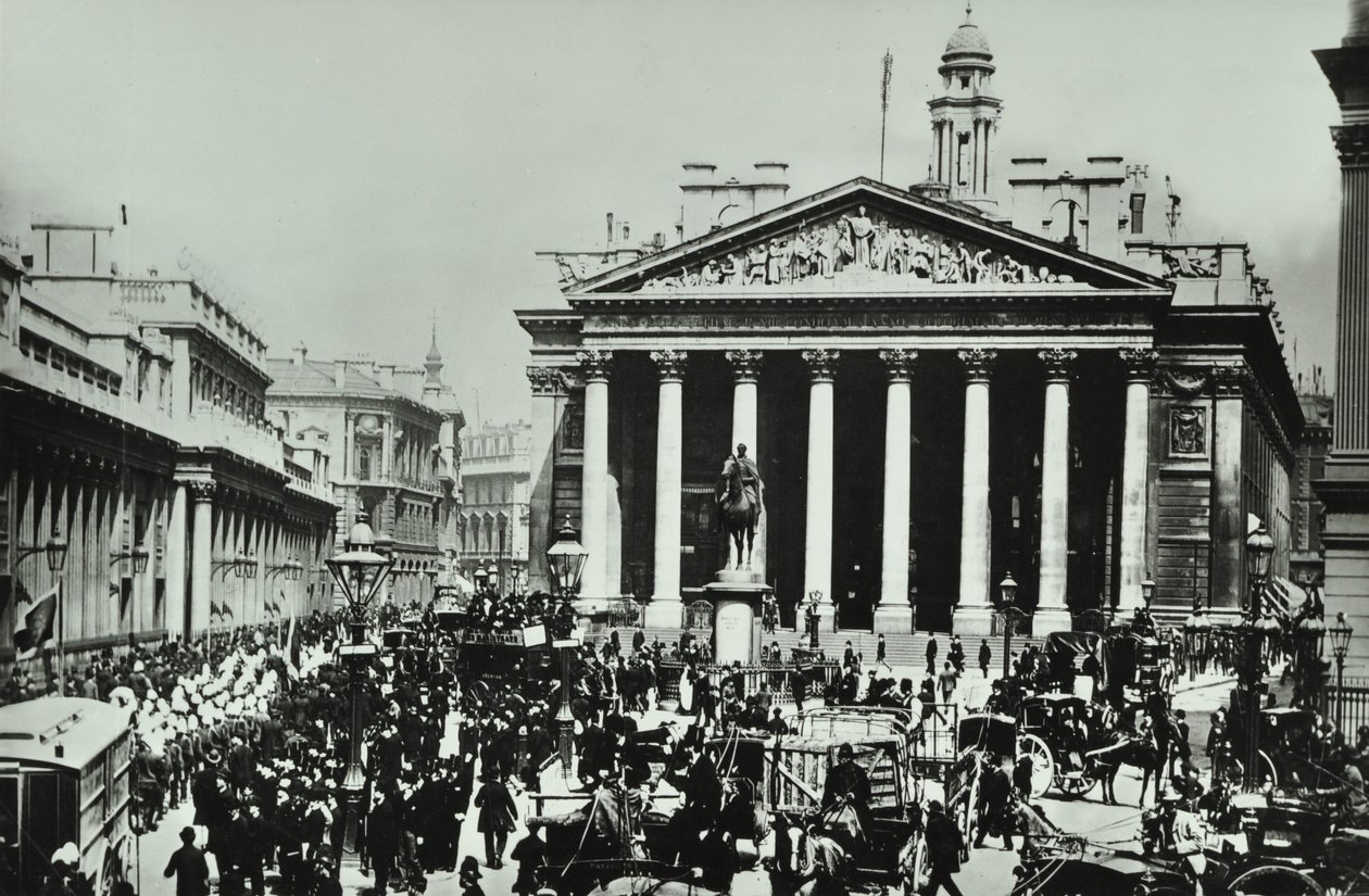 Bank of England, Threadneedle Street, City of London, 1890 by English Photographer