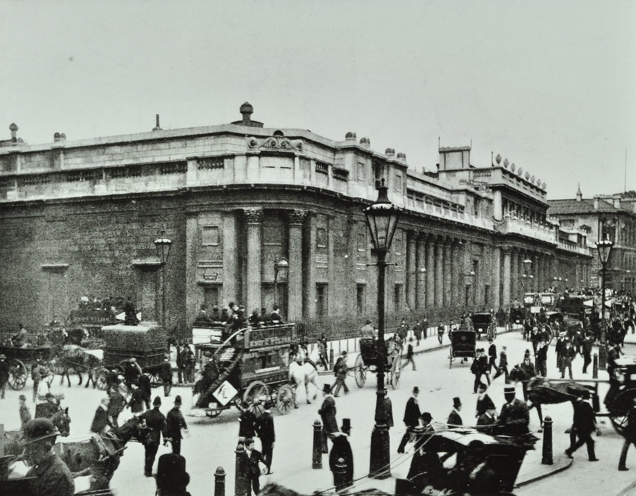 Bank of England, Threadneedle Street, City of London, 1890 by English Photographer