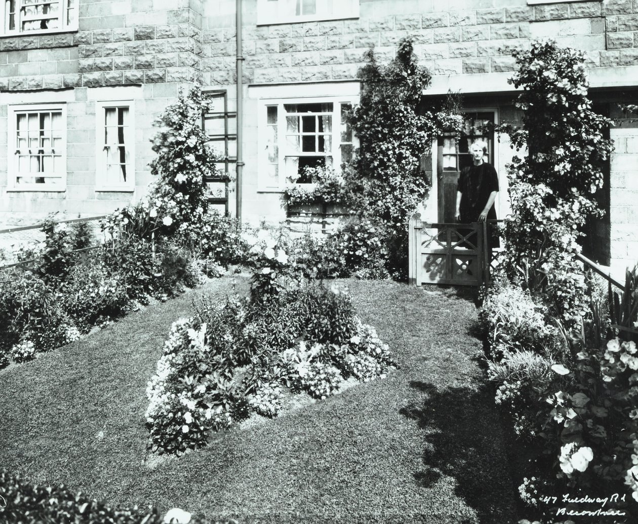 Becontree Estate: view of an attractive front garden by English Photographer