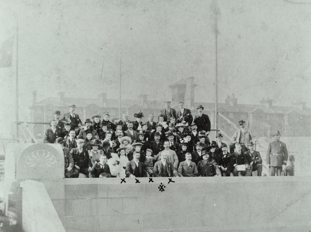 Blackwall Tunnel: Crowd Gathered at the Opening Ceremony, 1897 by English Photographer