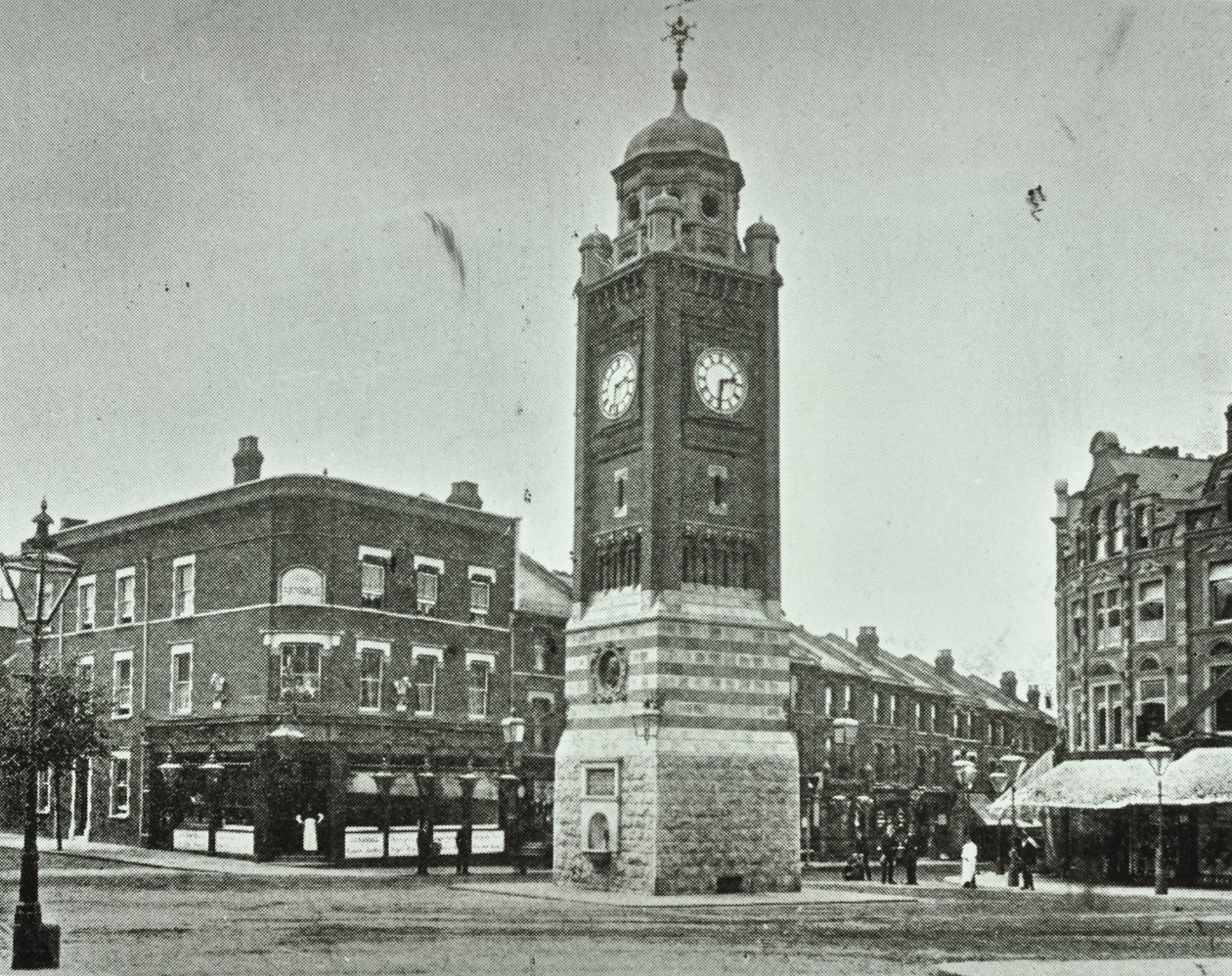 Clock Tower, The Broadway, Crouch End, 1890 by English Photographer