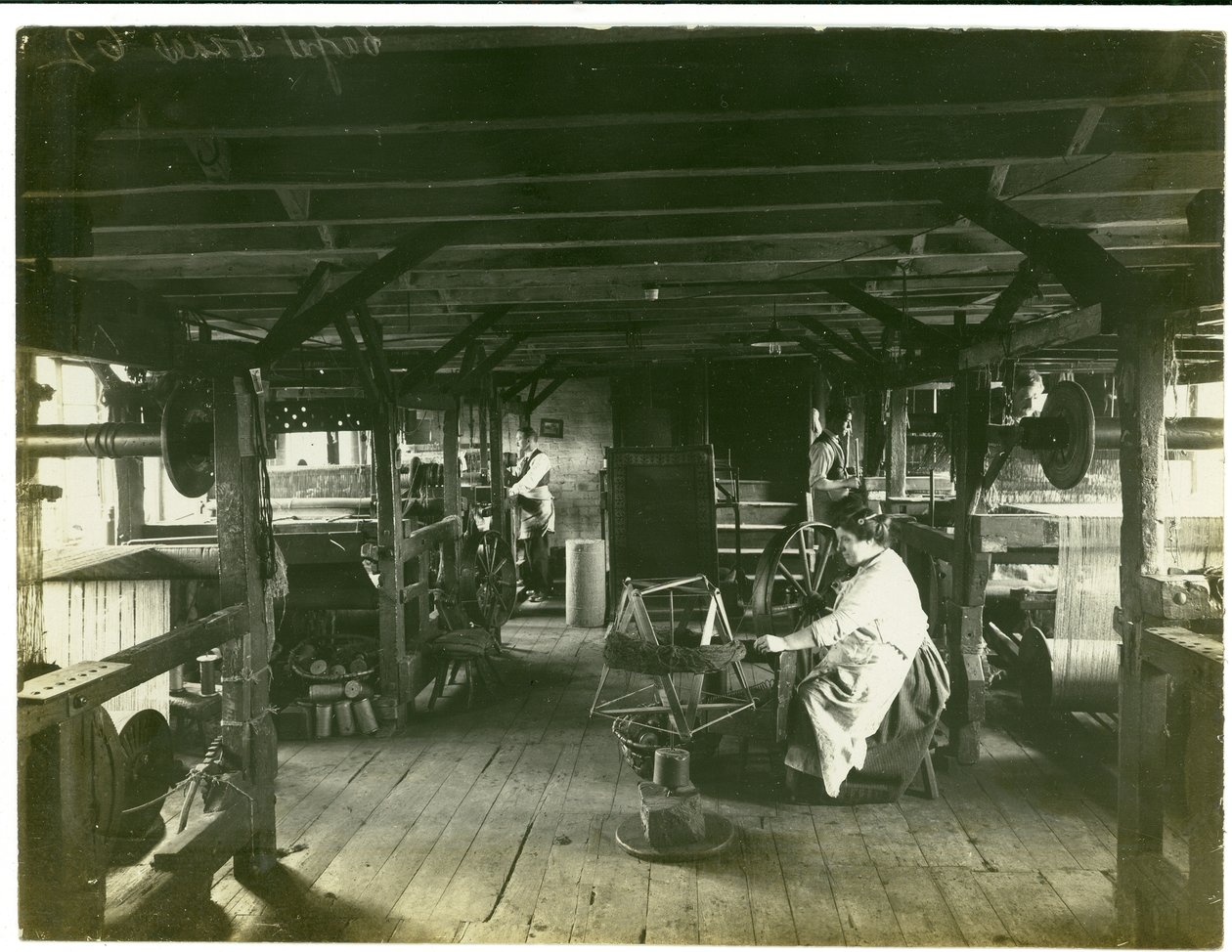 Handloom Weaving, Hughes Factory No. 2, 1923 by English Photographer