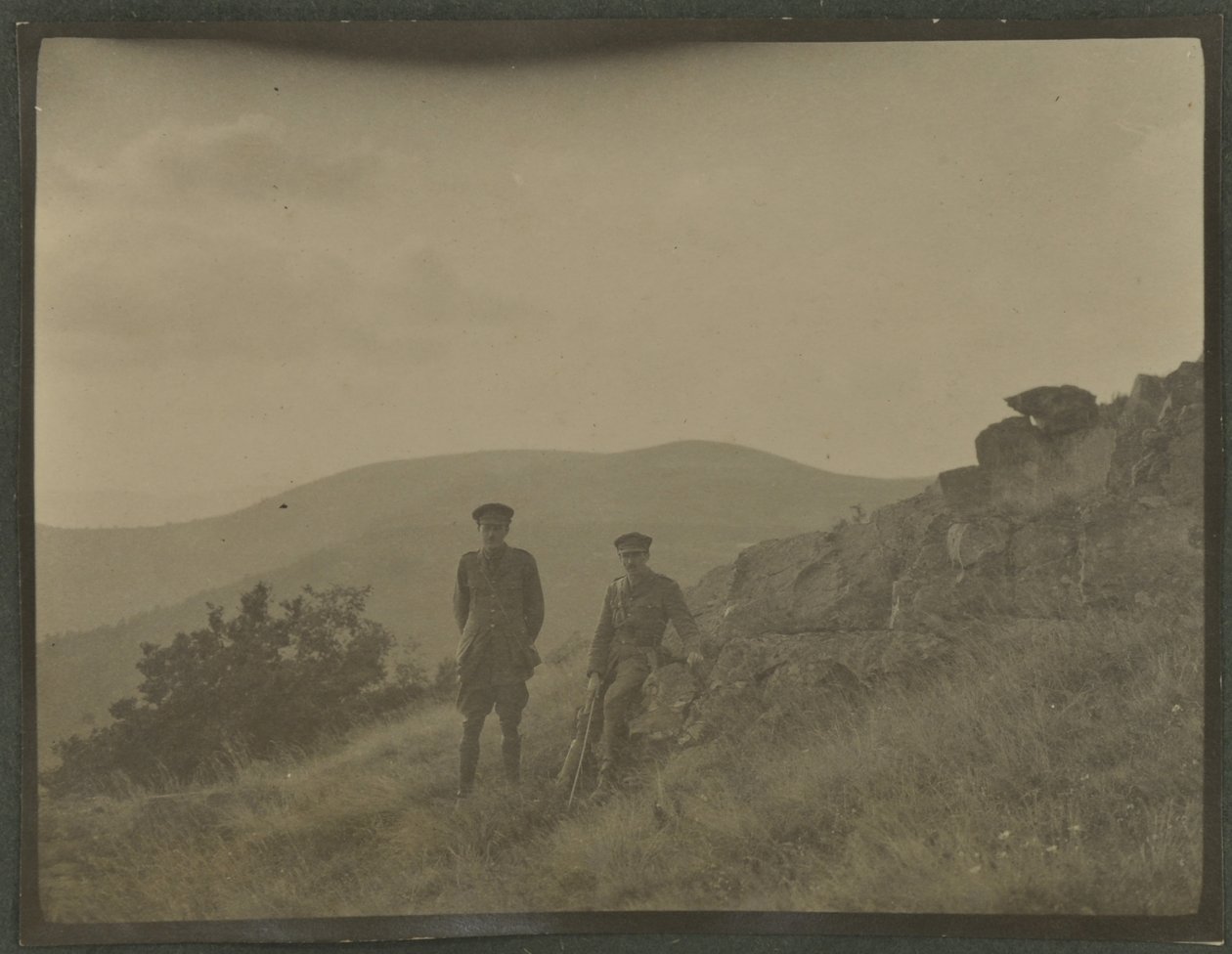 Harold Roper Robinson and William Lawrence Bragg, Vosges, Autumn 1915 by English Photographer