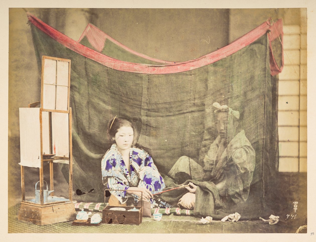 Japanese couple at their leisure, Studio tableau by English Photographer