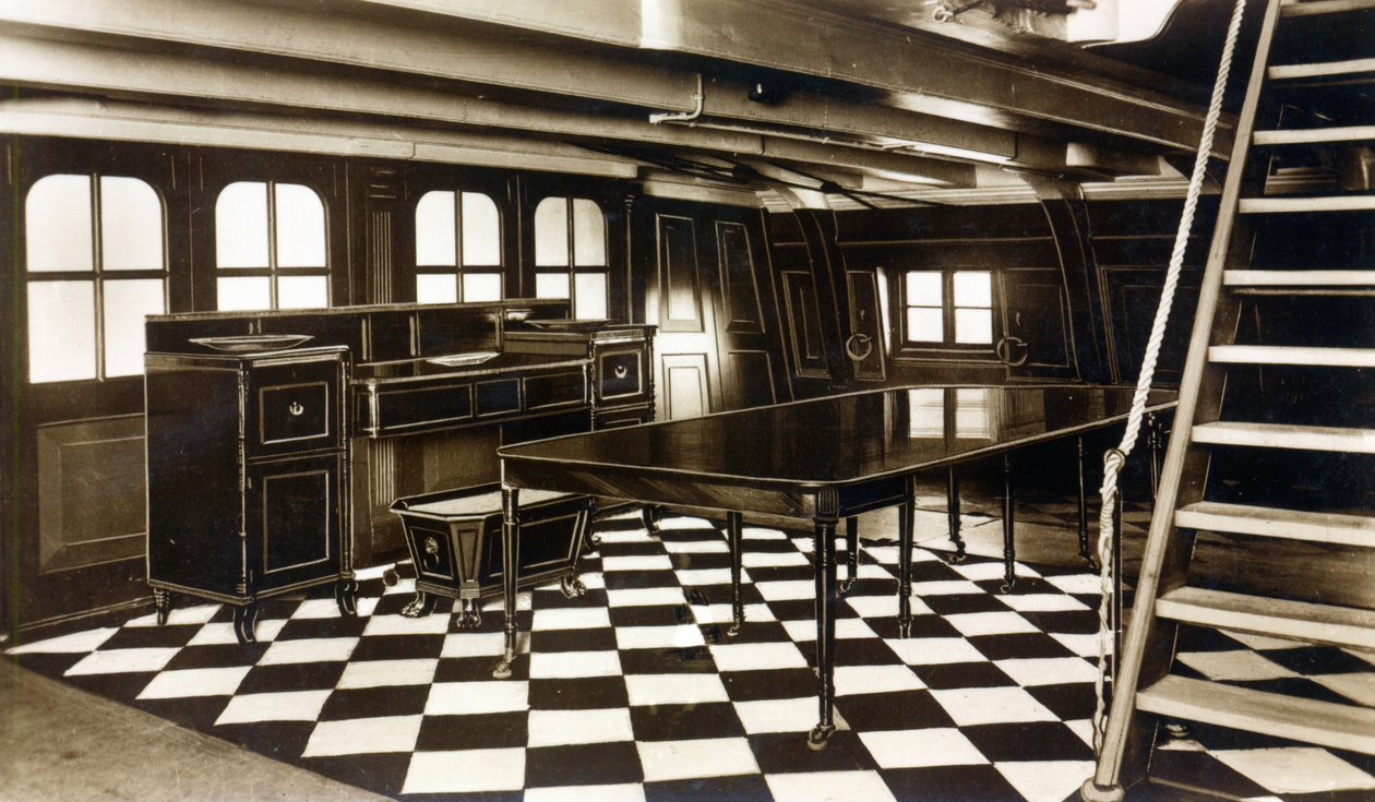 Nelsons Dining Room onboard the HMS Victory by English Photographer