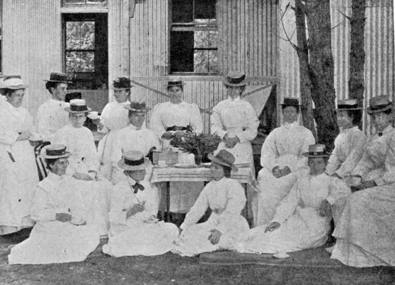 Nurses at the Plague Hospital, Uitvlugt, Near Cape Town by English Photographer