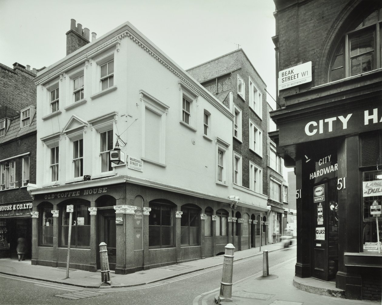 Old Coffee House, 49 Beak Street, 1976 by English Photographer