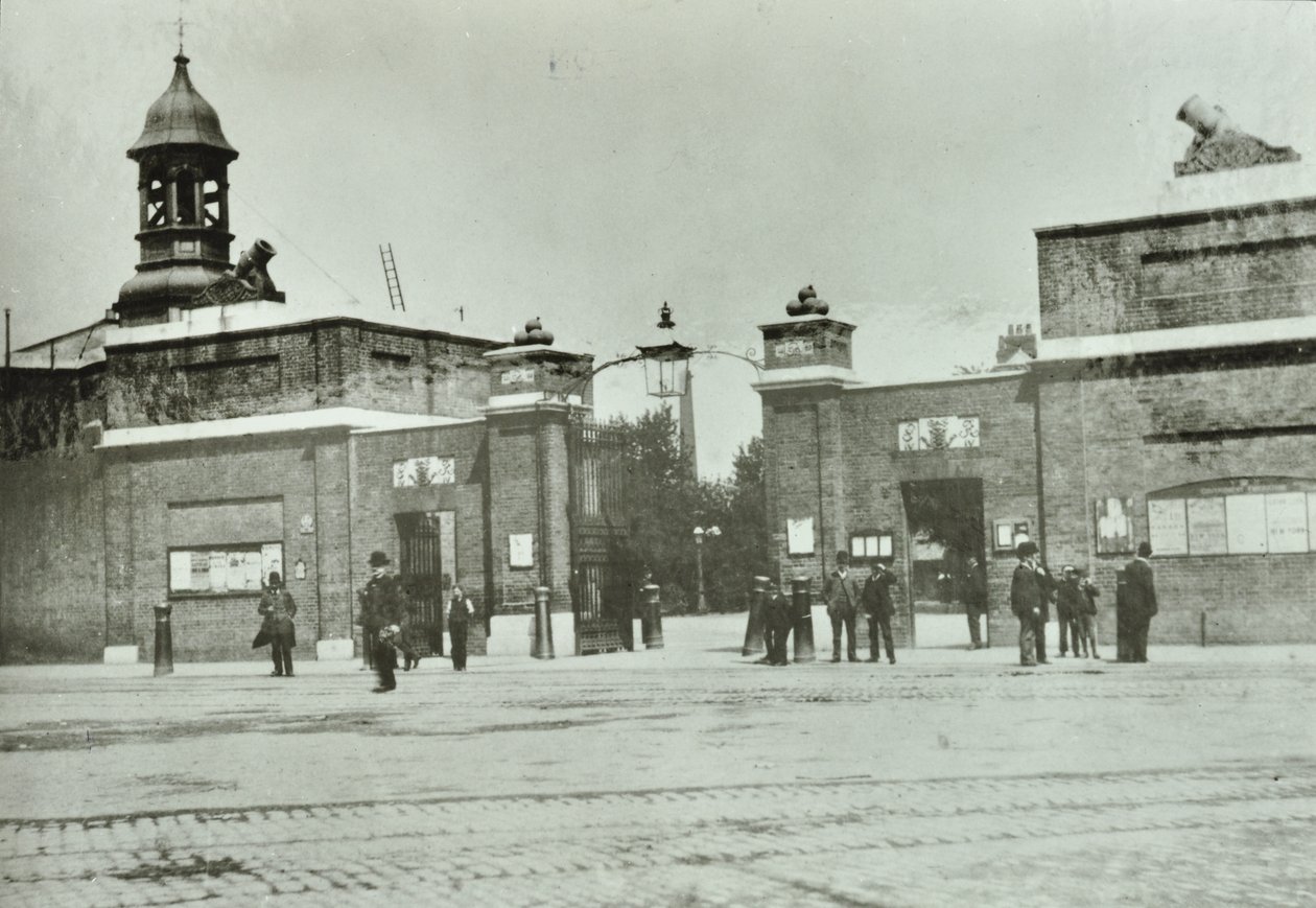 Royal Arsenal main gate, 1890 by English Photographer