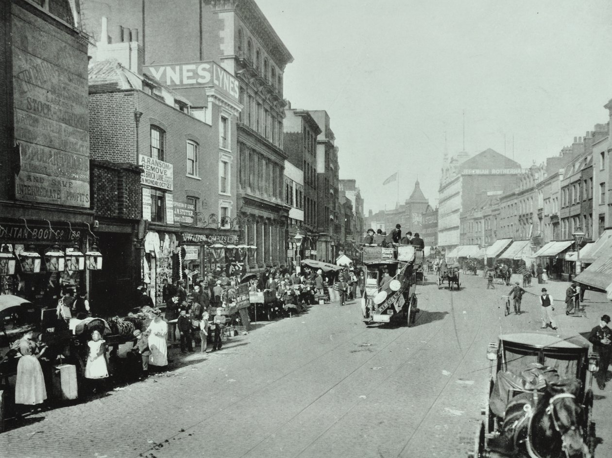 Shoreditch High Street: looking north, 1896 by English Photographer