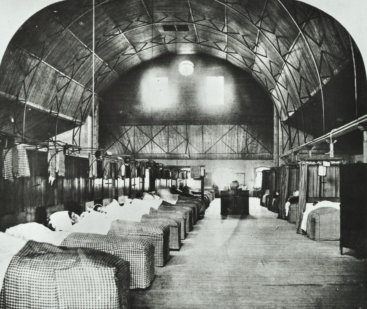 St Thomas Hospital: temporary ward in Surrey Gardens Music Hall by English Photographer