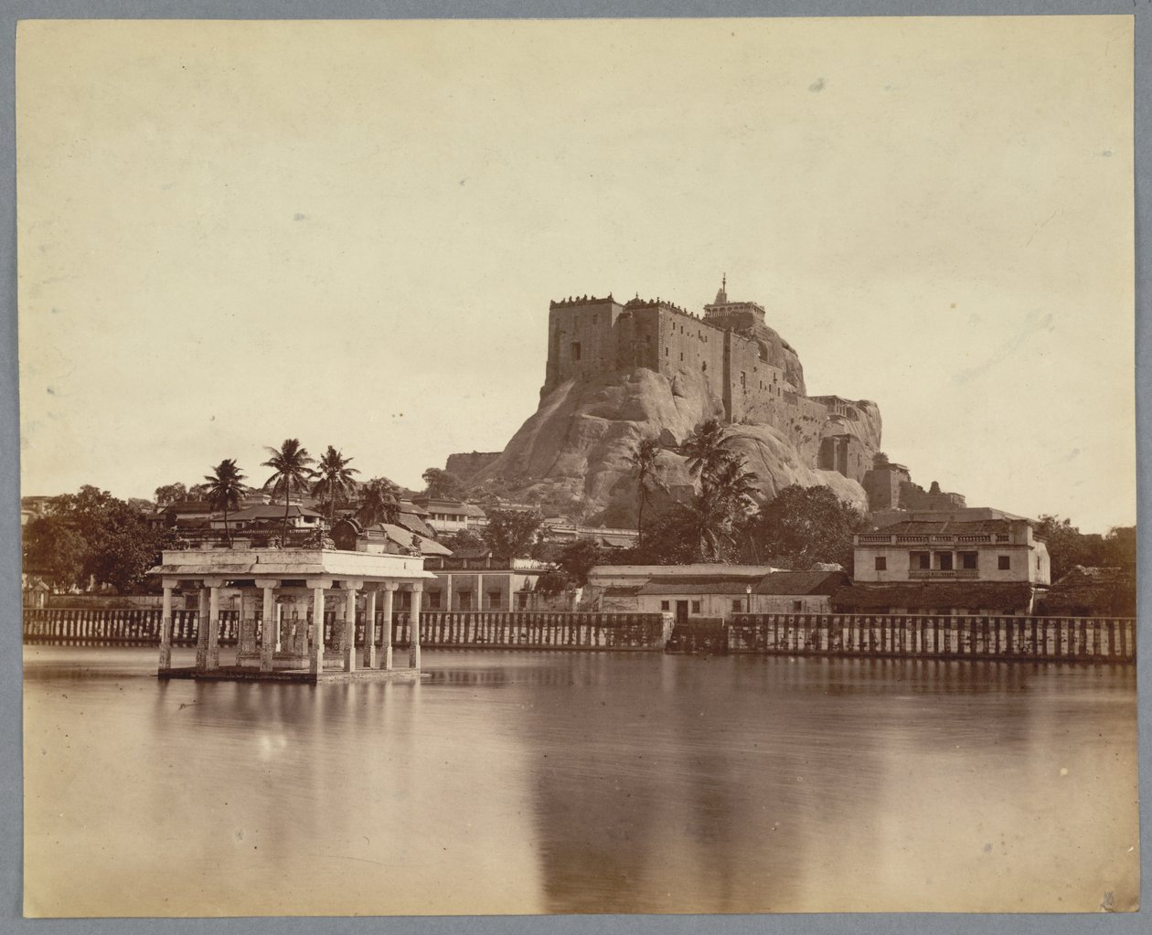 The Tank and Rock Fort at Trichinopoly by English Photographer