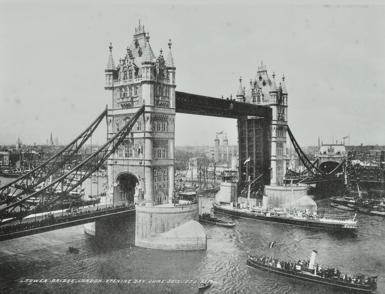 Tower Bridge on the Day of its Opening, 1894 by English Photographer