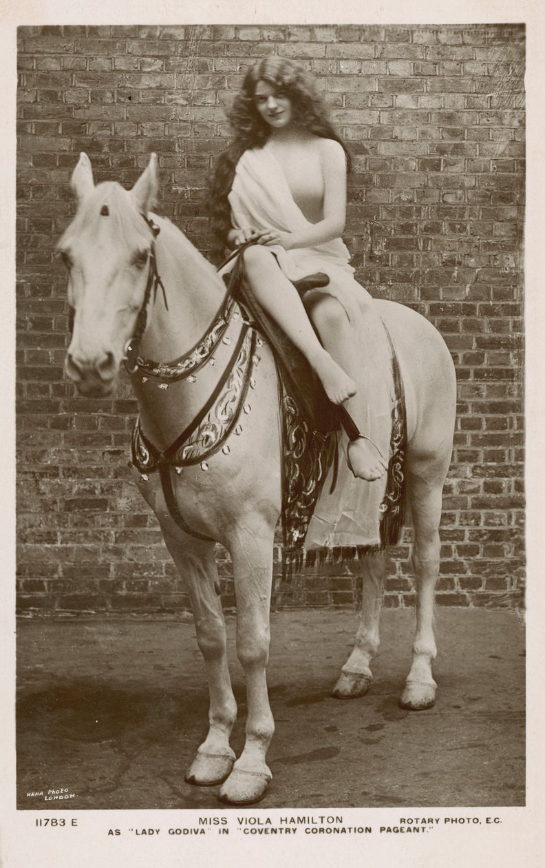 Viola Hamilton as Lady Godiva in the Coventry Coronation Pageant by English Photographer