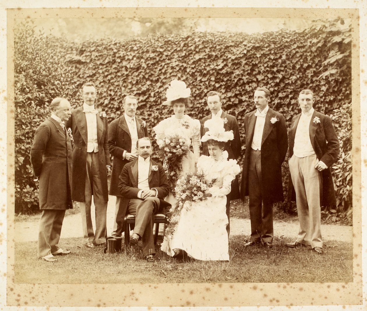 Wedding portrait of Francis Edward Younghusband and Helen Augusta Magniac, Datchet by English Photographer
